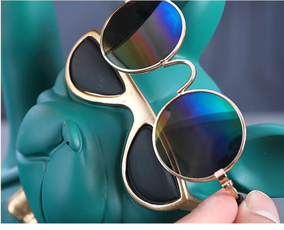 Bulldog Animal Figurines Cool Dog Statue Sculpture Living  Study Room Bedroom Decor Home Interior Decoration Accessories