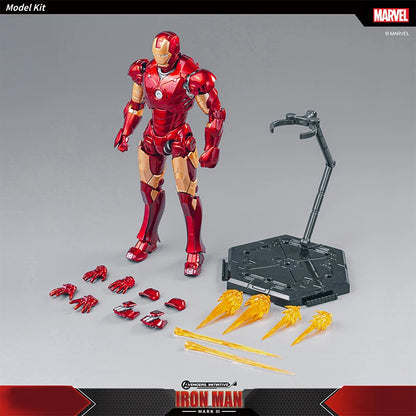 Fondjoy Marvel Iron Man MK42 Assembled Model 10in 1/7 scale Action Figures Reactors can emit light Collect Ornament Boy Toy Gift