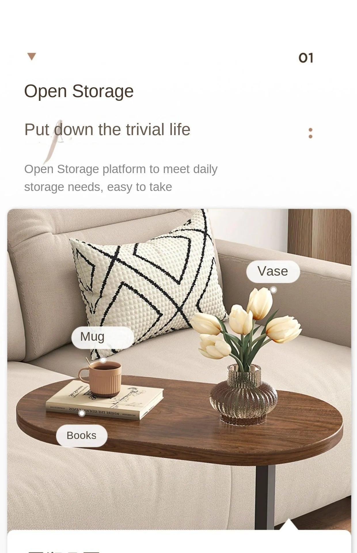 IHOME Small Coffee Table Bedside Storage Rack Mini Sofa Side Table Modern Simple Mobile And Easy To Use For Home Use New 2024