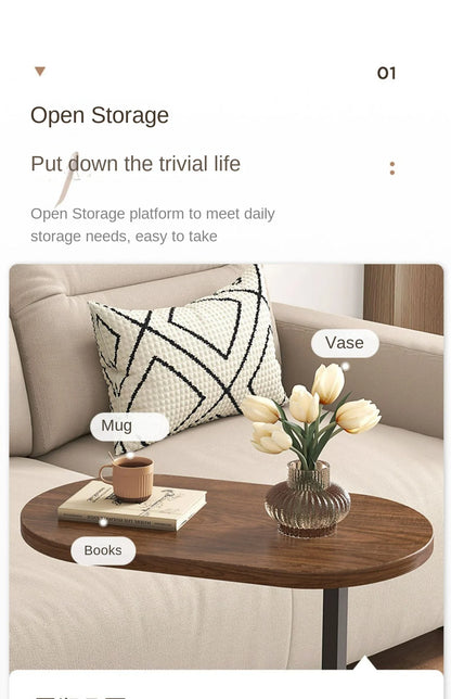 IHOME Small Coffee Table Bedside Storage Rack Mini Sofa Side Table Modern Simple Mobile And Easy To Use For Home Use New 2024