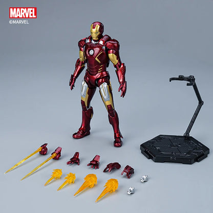 Fondjoy Marvel Iron Man MK42 Assembled Model 10in 1/7 scale Action Figures Reactors can emit light Collect Ornament Boy Toy Gift