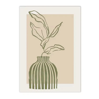 Nordic Sage Green Botanical Posters Prints Pictures Abstract Boho Geometric Wall Art Canvas Painting for Living Room Home Decor