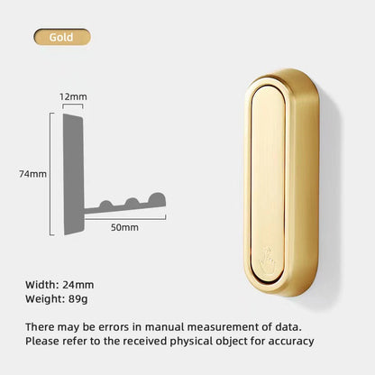 Folding Wall Hook Hidden Robe Towel Coat Hook Aluminum Alloy Rustproof Hook for Home Kitchen Bathroom Black Matte Towel Hanger