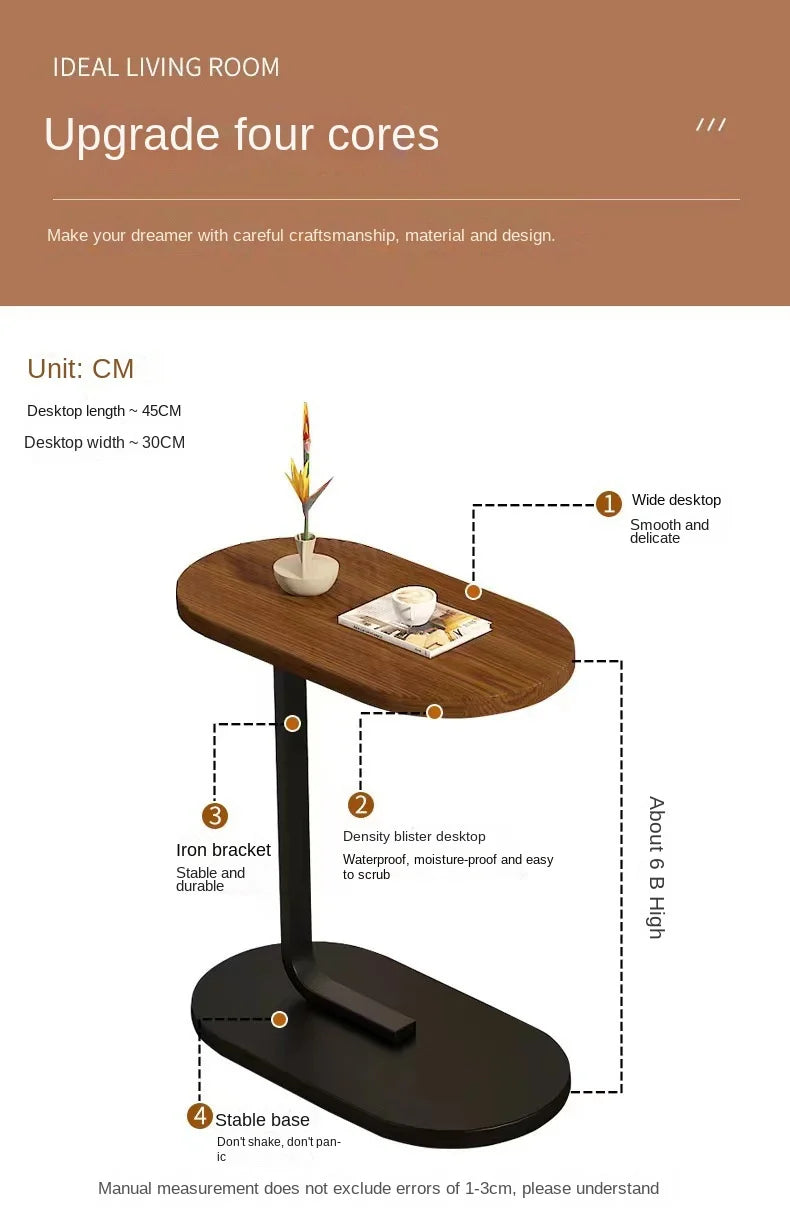 IHOME Small Coffee Table Bedside Storage Rack Mini Sofa Side Table Modern Simple Mobile And Easy To Use For Home Use New 2024