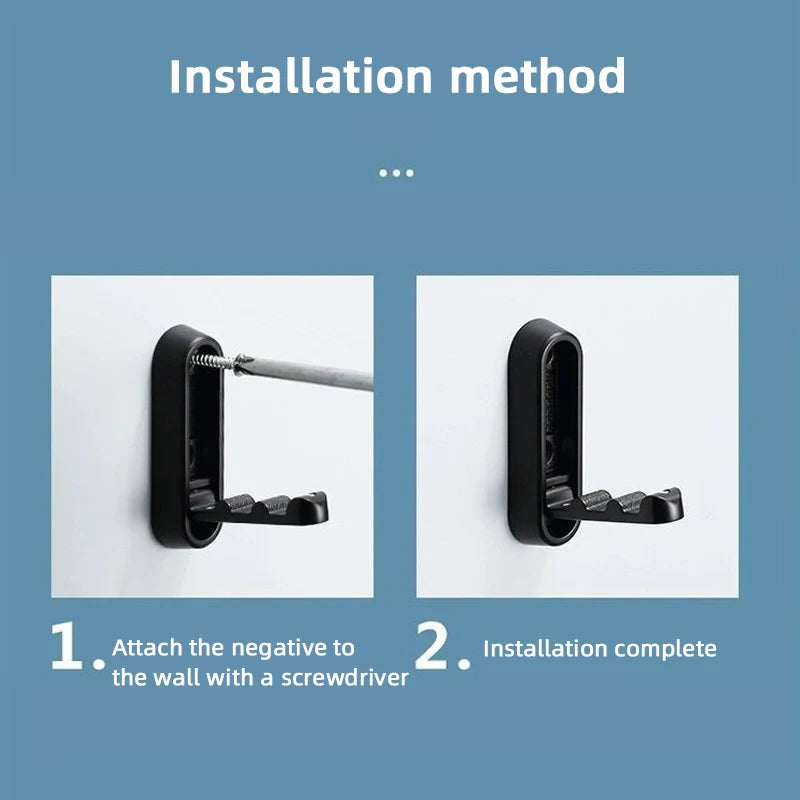 Folding Wall Hook Hidden Robe Towel Coat Hook Aluminum Alloy Rustproof Hook for Home Kitchen Bathroom Black Matte Towel Hanger