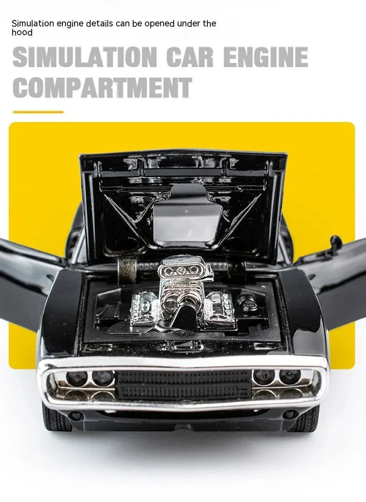 1:32 Scale CHARGER 1970 Alloy Diecast Model Car Pull Back Mini Vehicles Toys for Kids Lovers Collection