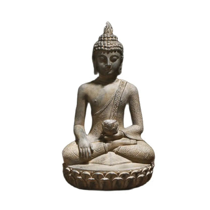 Zen-Inspired Solar-Powered Buddha Statue with Light - Resin Garden & Entryway Decor, Outdoor Ornament