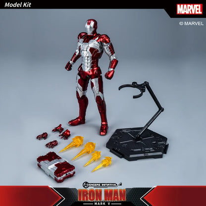 Fondjoy Marvel Iron Man MK42 Assembled Model 10in 1/7 scale Action Figures Reactors can emit light Collect Ornament Boy Toy Gift