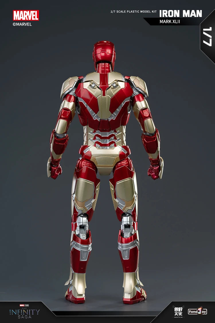 Fondjoy Marvel Iron Man MK42 Assembled Model 10in 1/7 scale Action Figures Reactors can emit light Collect Ornament Boy Toy Gift