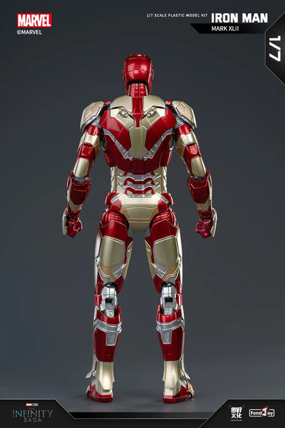 Fondjoy Marvel Iron Man MK42 Assembled Model 10in 1/7 scale Action Figures Reactors can emit light Collect Ornament Boy Toy Gift