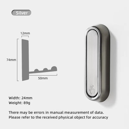 Folding Wall Hook Hidden Robe Towel Coat Hook Aluminum Alloy Rustproof Hook for Home Kitchen Bathroom Black Matte Towel Hanger