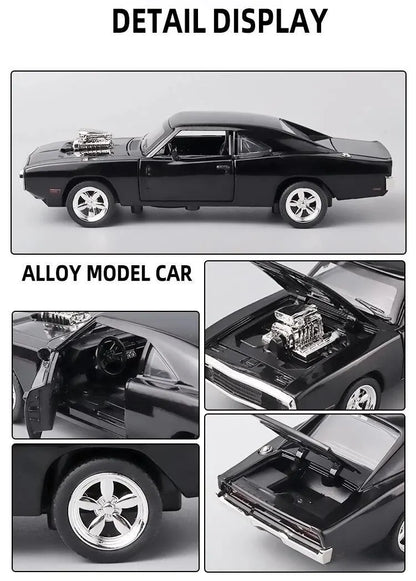 1:32 Scale CHARGER 1970 Alloy Diecast Model Car Pull Back Mini Vehicles Toys for Kids Lovers Collection