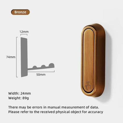 Folding Wall Hook Hidden Robe Towel Coat Hook Aluminum Alloy Rustproof Hook for Home Kitchen Bathroom Black Matte Towel Hanger