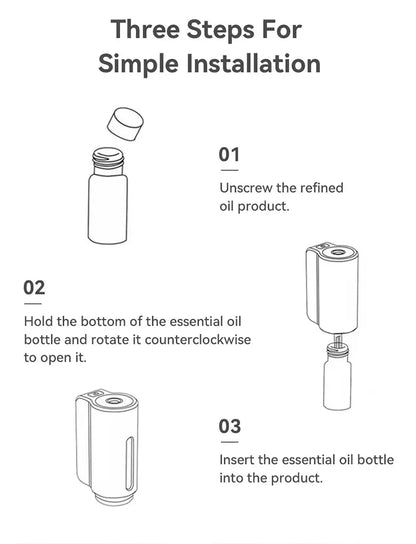 Smart Car Air Aromatherapy Diffuser Fragrance Car Air Fresheners With Three Adjustable Humidifier Essential Oil Diffuser