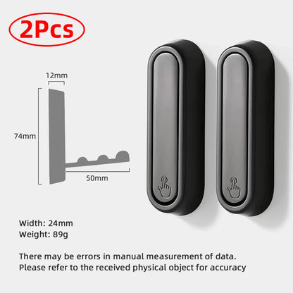 Folding Wall Hook Hidden Robe Towel Coat Hook Aluminum Alloy Rustproof Hook for Home Kitchen Bathroom Black Matte Towel Hanger