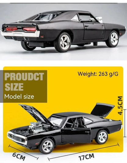1:32 Scale CHARGER 1970 Alloy Diecast Model Car Pull Back Mini Vehicles Toys for Kids Lovers Collection