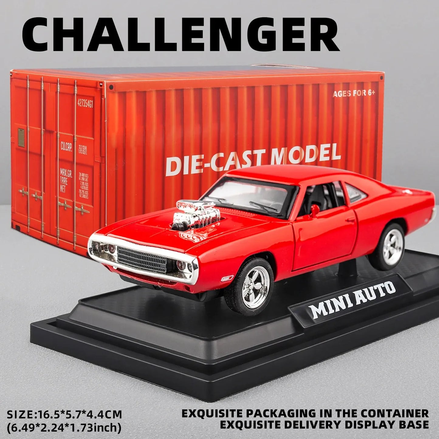 1:32 Scale CHARGER 1970 Alloy Diecast Model Car Pull Back Mini Vehicles Toys for Kids Lovers Collection