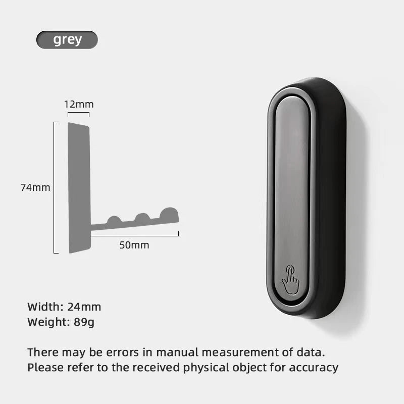 Folding Wall Hook Hidden Robe Towel Coat Hook Aluminum Alloy Rustproof Hook for Home Kitchen Bathroom Black Matte Towel Hanger