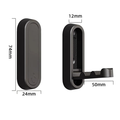 Folding Wall Hook Hidden Robe Towel Coat Hook Aluminum Alloy Rustproof Hook for Home Kitchen Bathroom Black Matte Towel Hanger