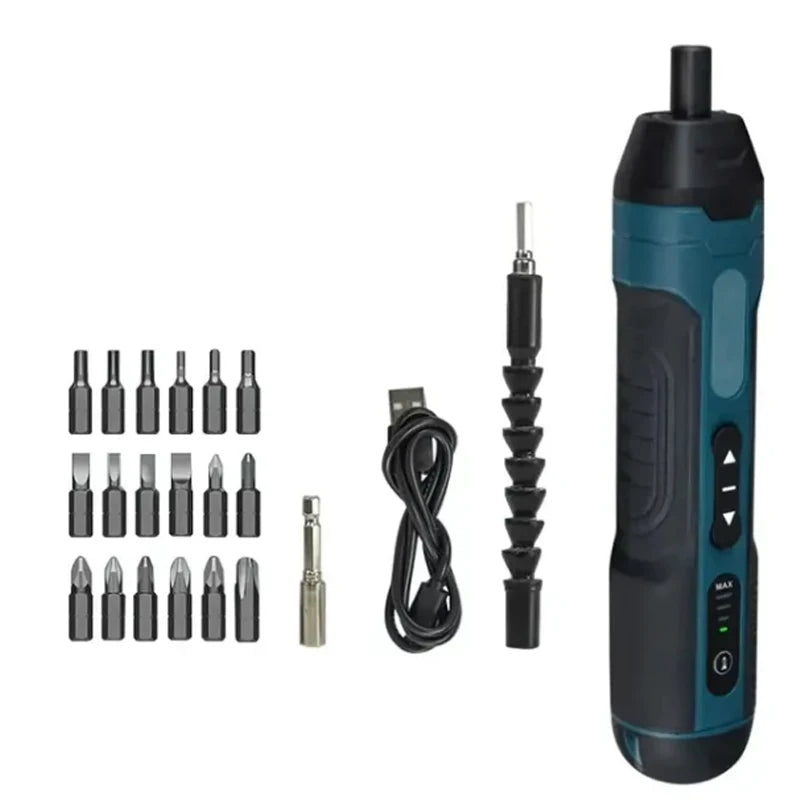 Mini Cordless Electric Screwdriver 1300mah Rechargeable Adjustment Power Drill Multi-function Disassembly Torque Repair Tools