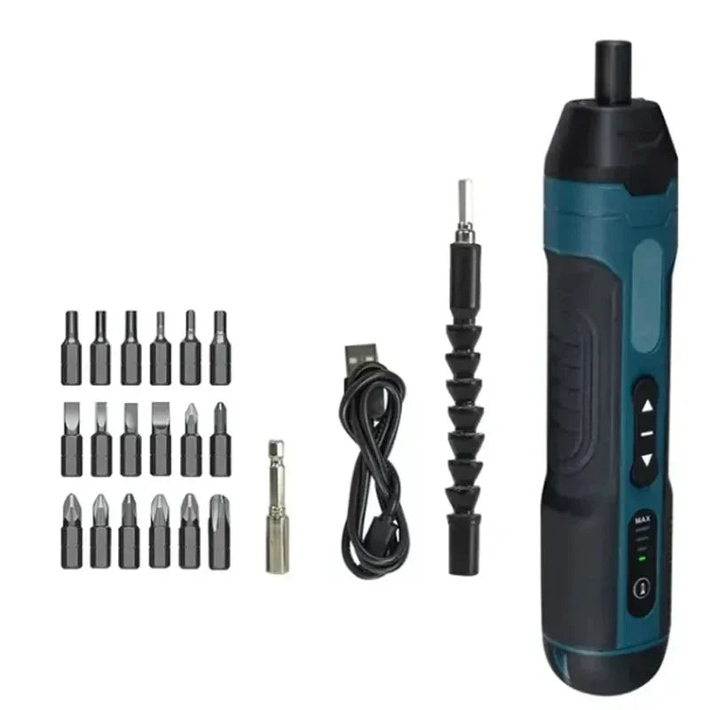 Mini Cordless Electric Screwdriver 1300mah Rechargeable Adjustment Power Drill Multi-function Disassembly Torque Repair Tools